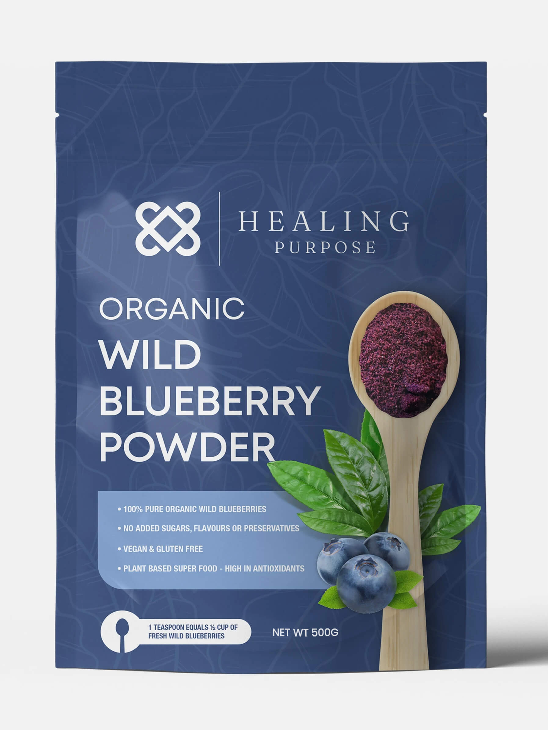 Certified Organic Wild Blueberry Powder 500G