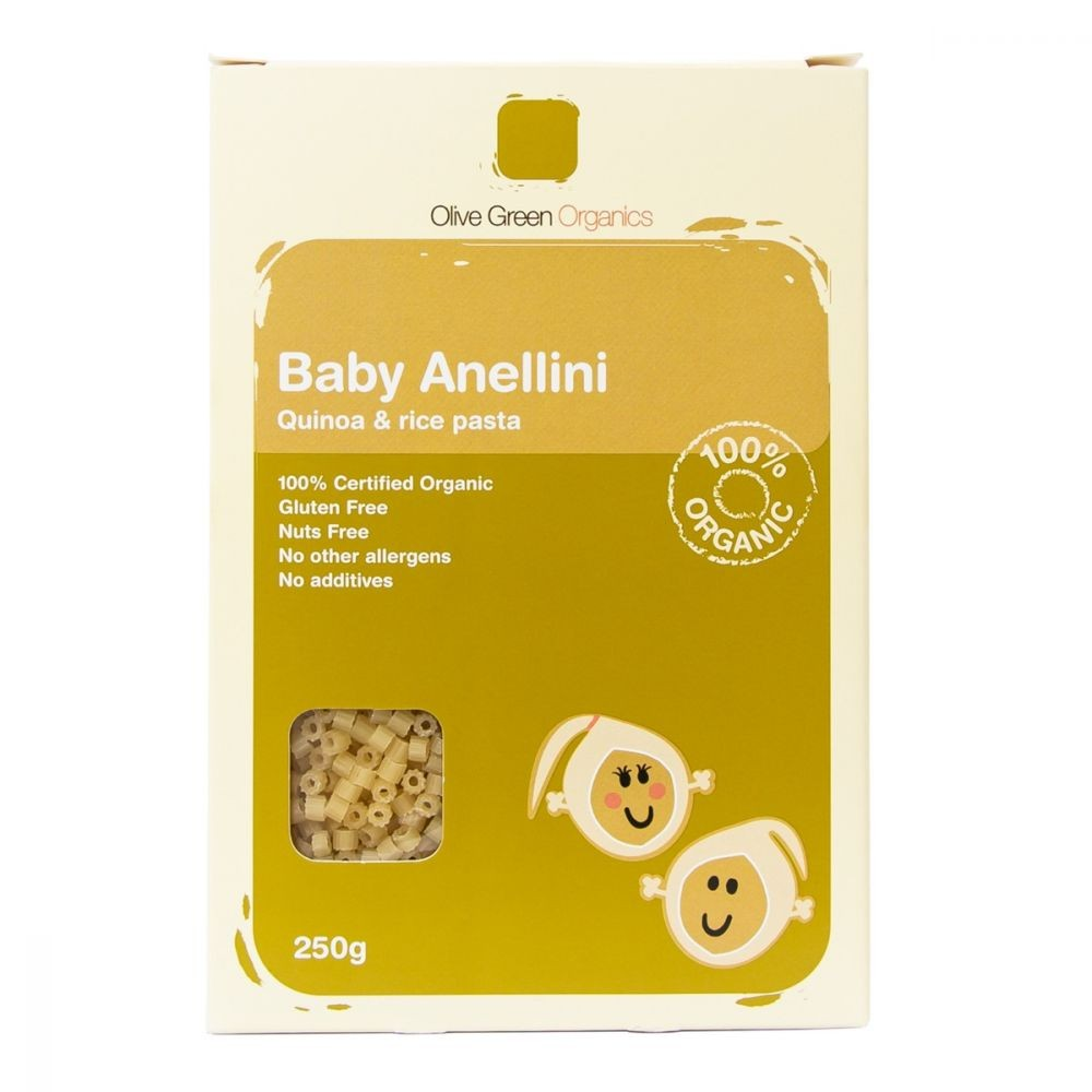 Olive Green Organics Baby Anellini with Quinoa & Rice 250g