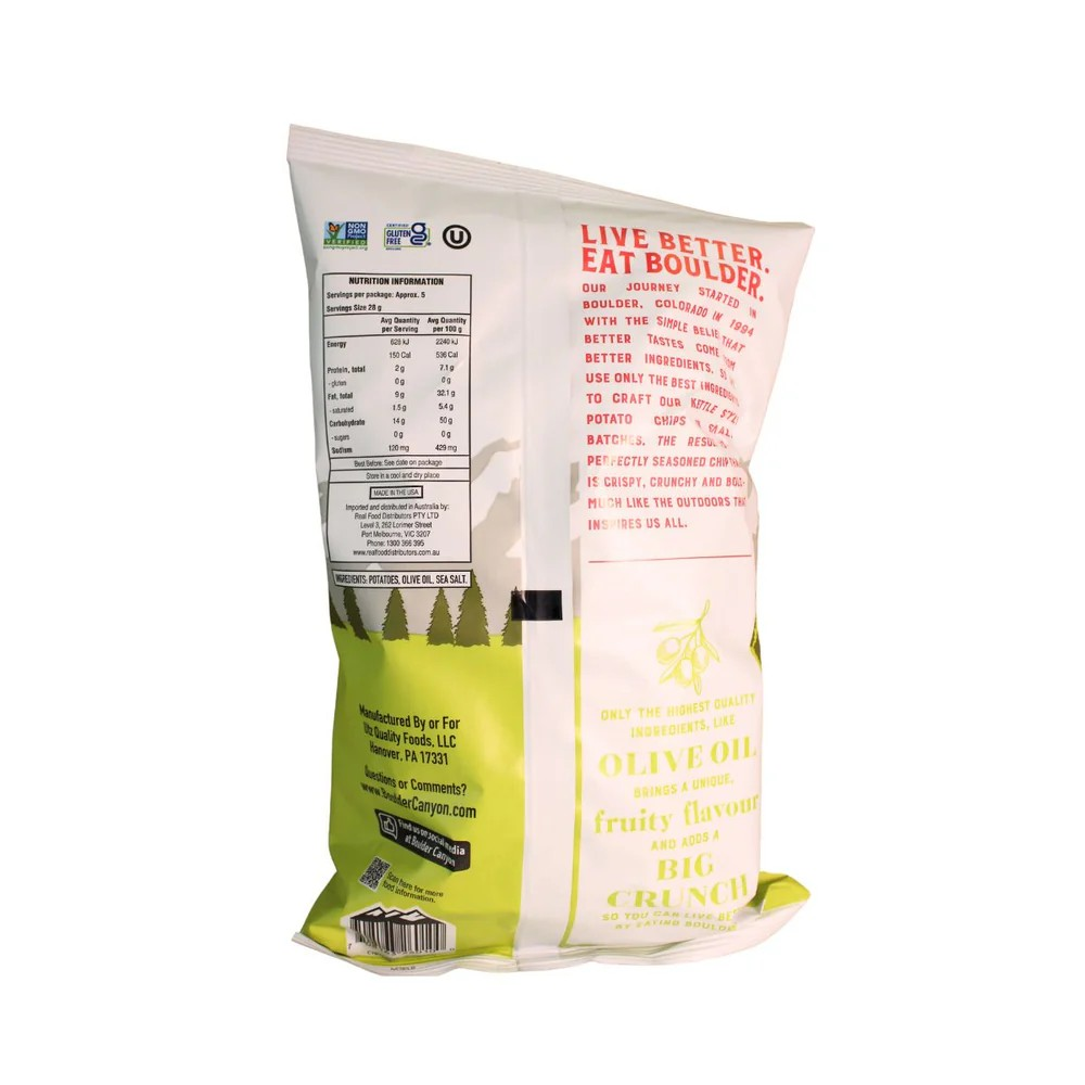 Boulder Canyon Olive Oil Kettle Chips 142g