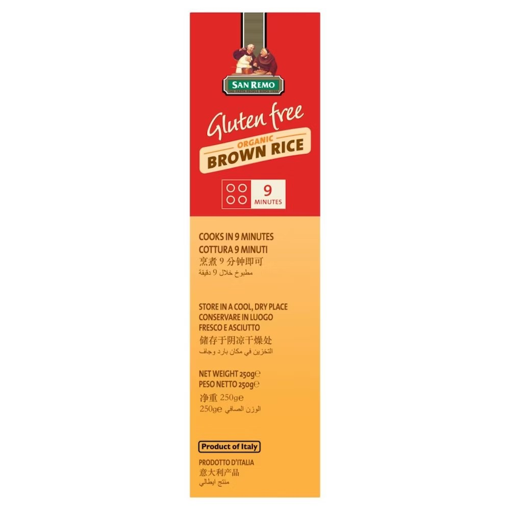 San Remo Organic Brown Rice Spirals 250g