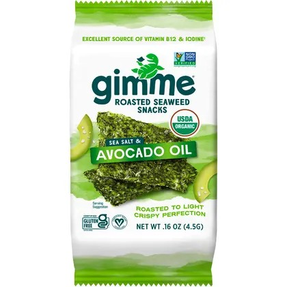 Gimme Organic Seaweed Snacks Multipack – Avocado Oil & Sea Salt 6x4.5g