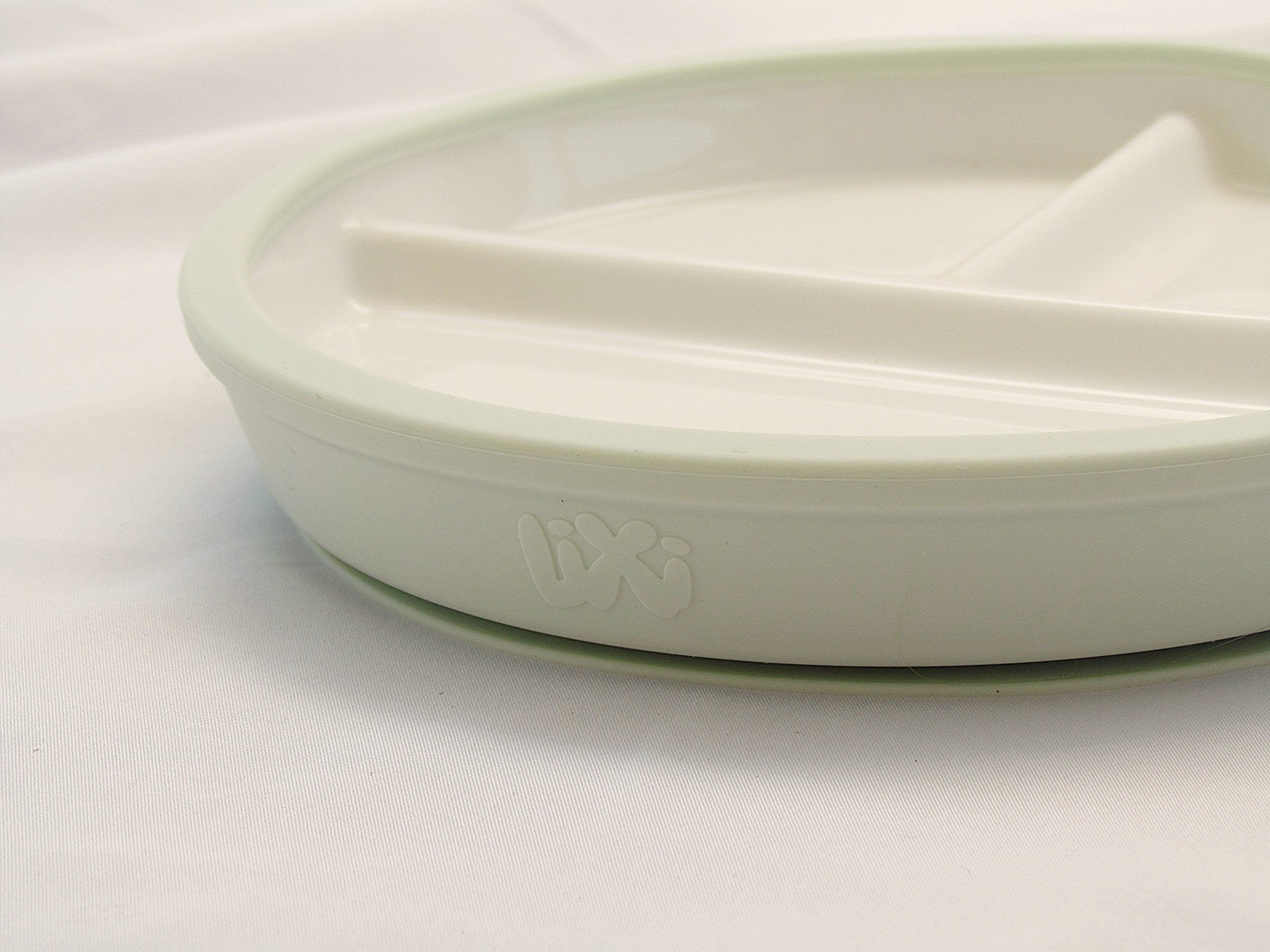 Porcelain & Silicone Suction Toddler Plate - Sage Green