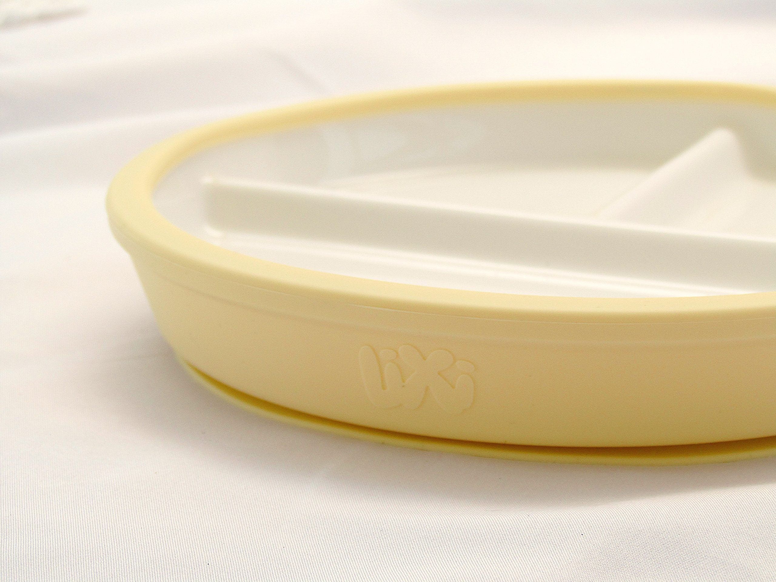 Porcelain & Silicone Suction Toddler Plate - Butter Yellow