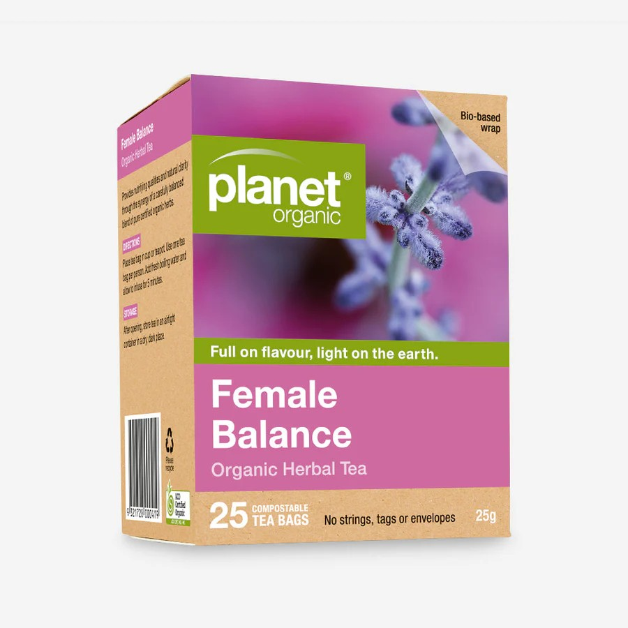 Planet Organic Female Balance Herbal Tea Bags 25pk