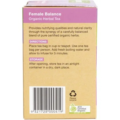 Planet Organic Female Balance Herbal Tea Bags 25pk