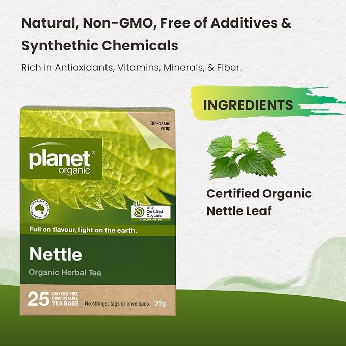 Planet Organic Nettle Herbal Tea Bags 25pk