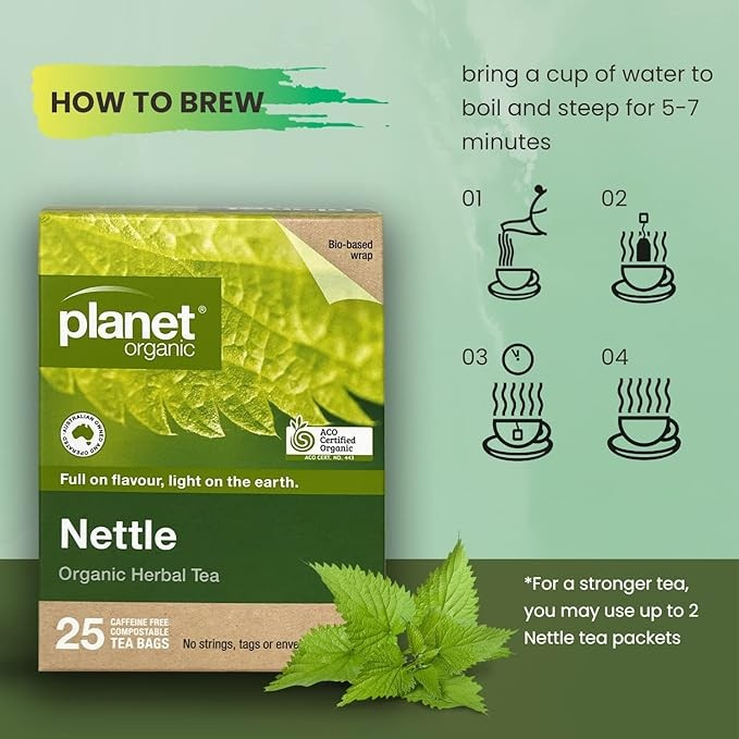 Planet Organic Nettle Herbal Tea Bags 25pk