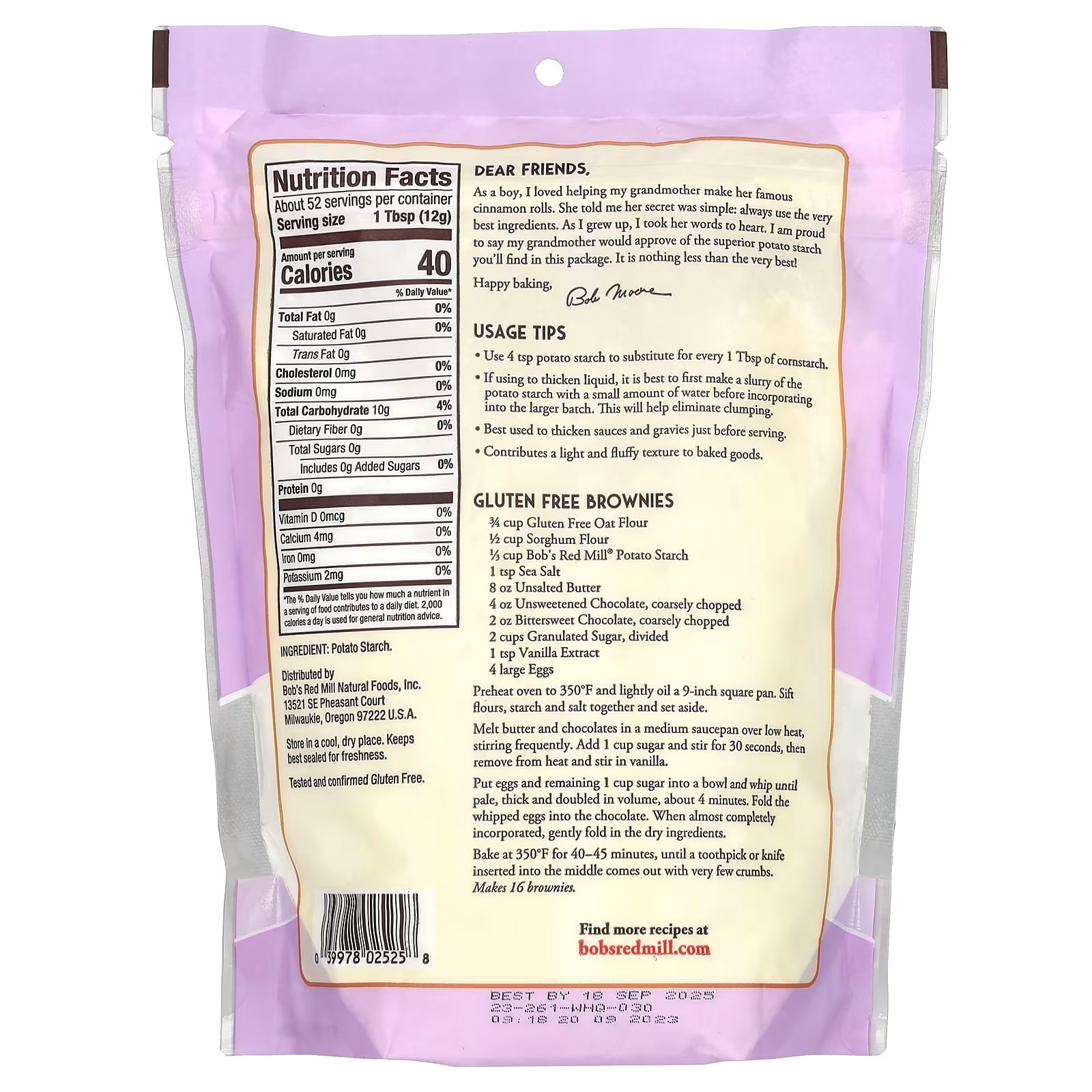 Bob's Red Mill Potato Starch 623G