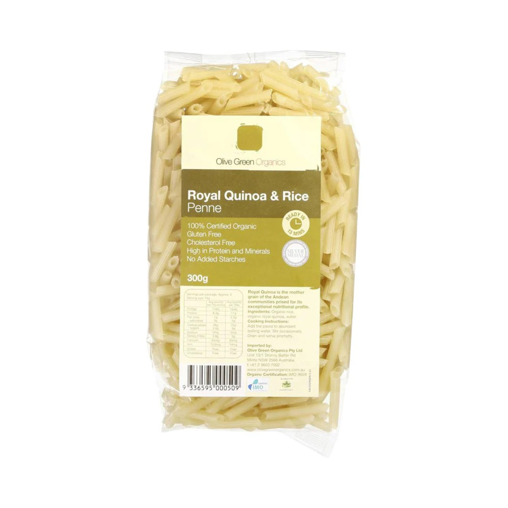 Olive Green Organics Quinoa & Rice Penne 300g