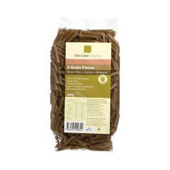 Olive Green Organics Brown Rice, Quinoa & Amaranth Penne 300g