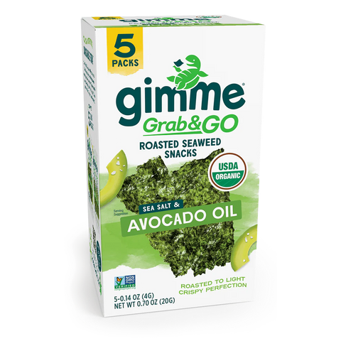 Gimme Organic Seaweed Grab & Go Sea Salt & Avocado Oil 5x4g