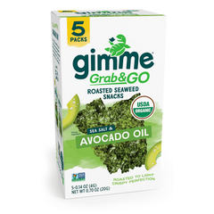 Gimme Organic Seaweed Grab & Go Sea Salt & Avocado Oil 5x4g