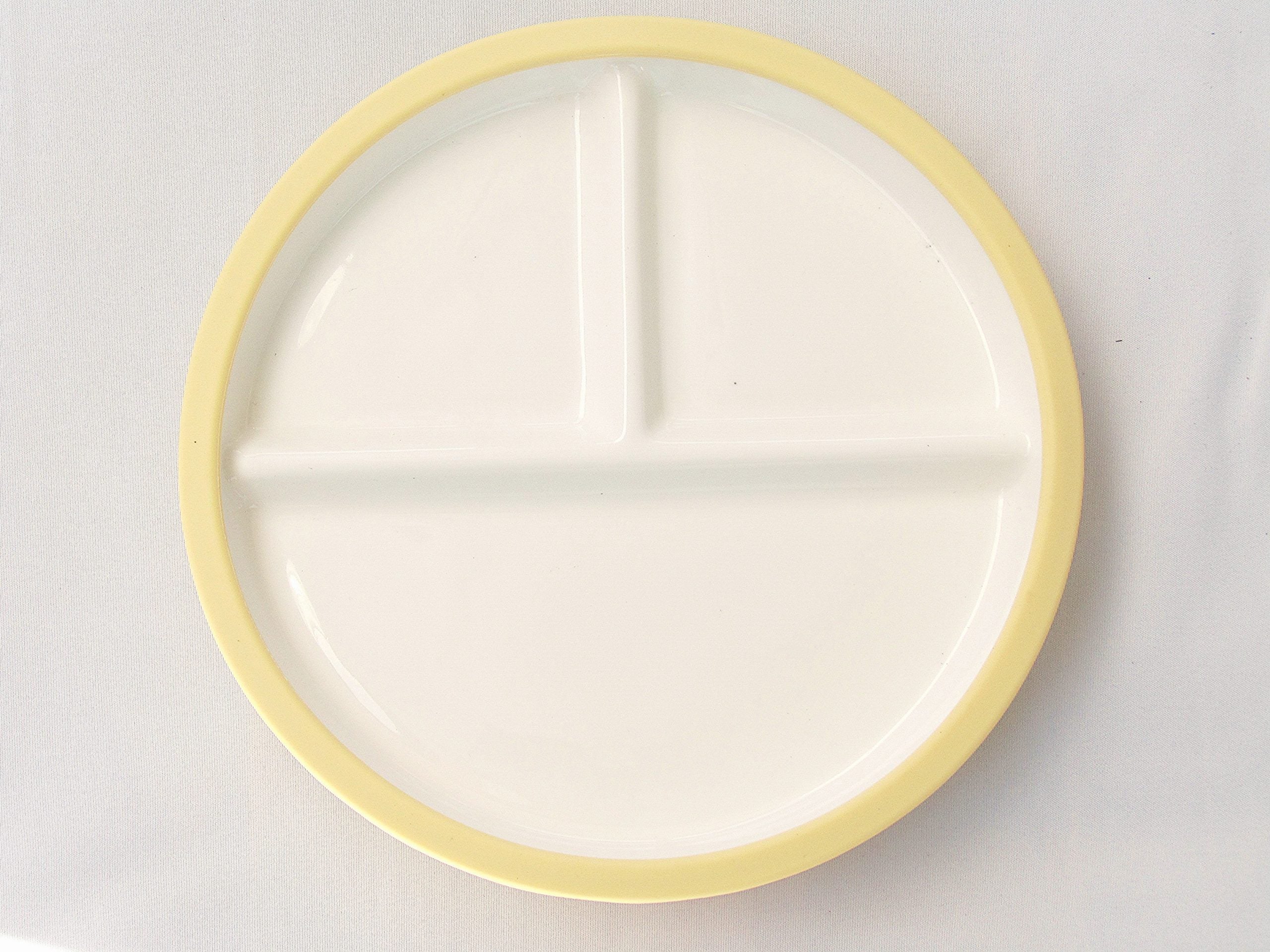 Porcelain & Silicone Suction Toddler Plate - Butter Yellow