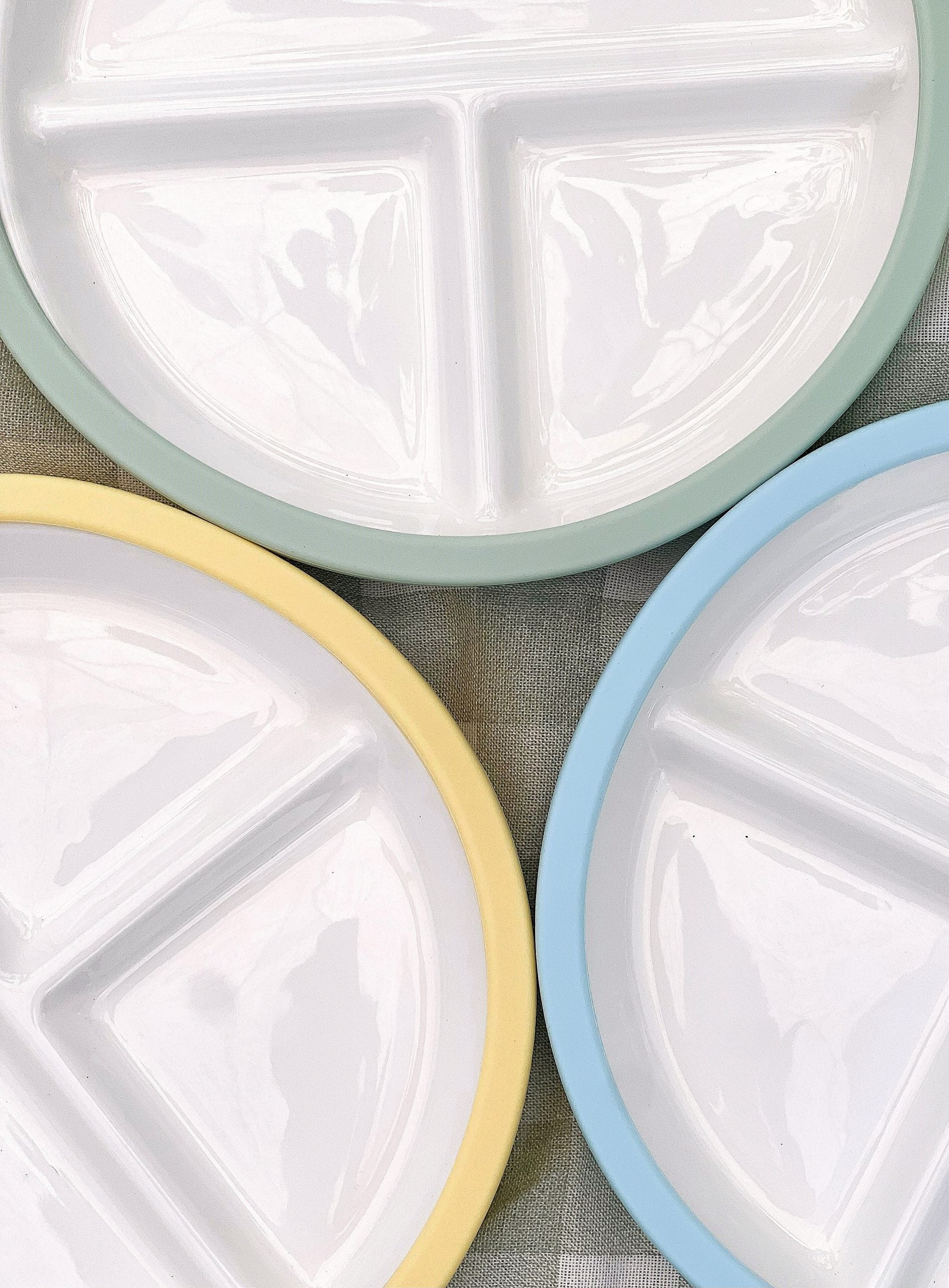 Porcelain & Silicone Suction Toddler Plate - Butter Yellow